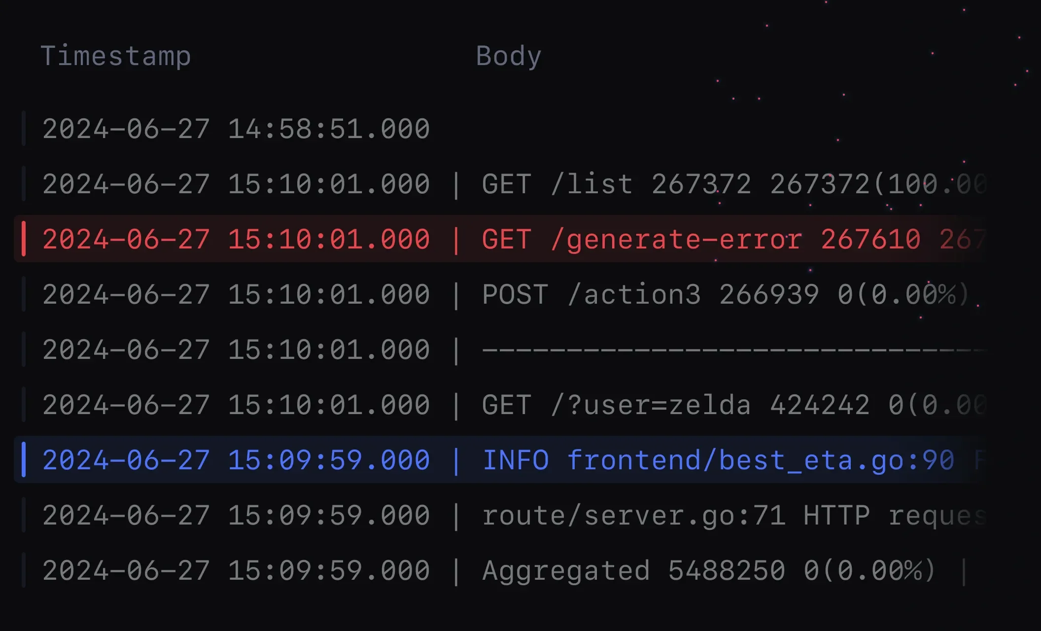 Analyzing logs in SigNoz